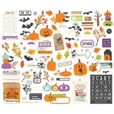 Simple Stories Die Cuts - Journal Bits / Say Cheese Classic Mouse HALLOWEEN (78 pieces)